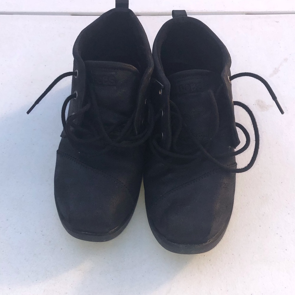 Bobs from Sketchers Black Lace-up Booties